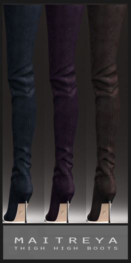 Maitreya Thigh High Boots - Suede Trio-Pack #3