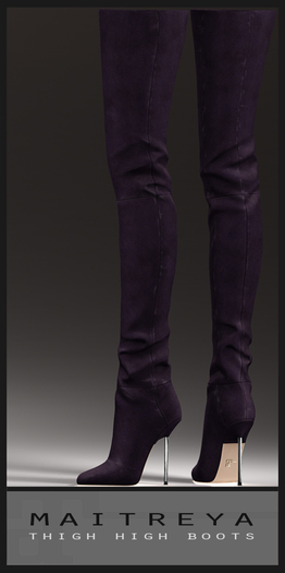 Maitreya Thigh High Boots - Byzantium Suede