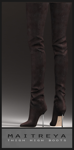 Maitreya Thigh High Boots - Coffee Suede