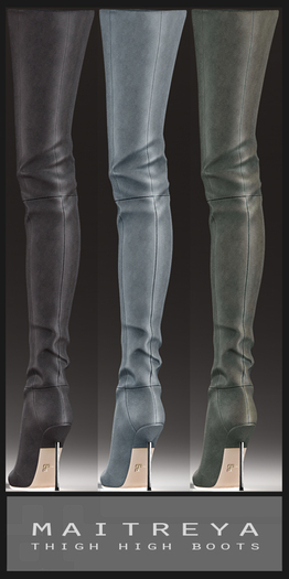 Maitreya Thigh High Boots - Leather Trio-Pack #2
