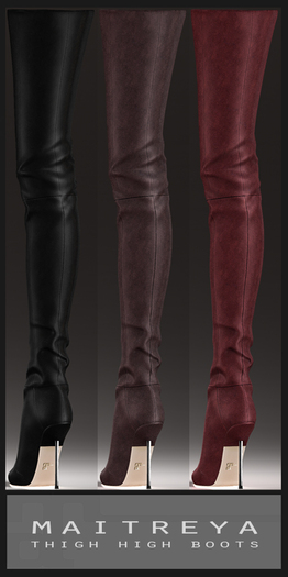 Maitreya Thigh High Boots - Leather Trio-Pack #1