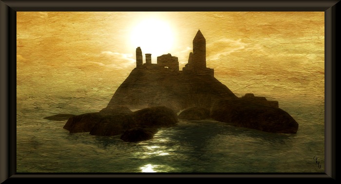 The Ruin - Early Sunset (framed)