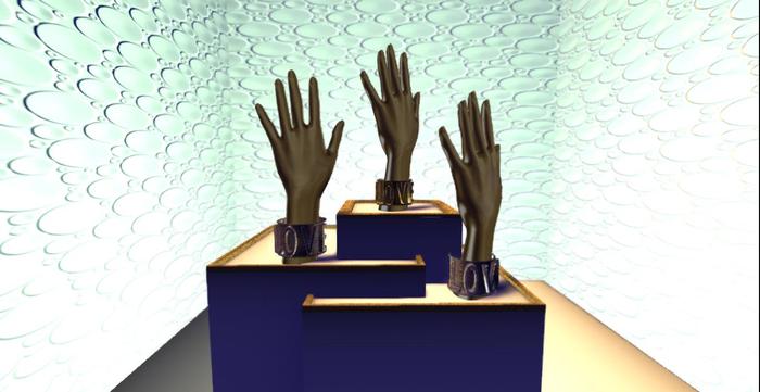 SET OF 3 LOVE BANGLES  GOLD