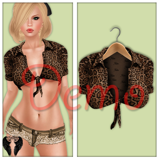 DEMO**Fallen* NaughtyLittleShirt-Leopard