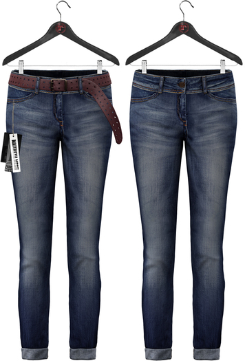 Maitreya * Dark * Slim BF Jeans & Belt