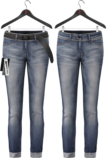 Maitreya * Faded * Slim BF Jeans & Belt