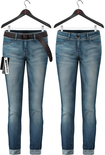 Maitreya * Sky * Slim BF Jeans & Belt