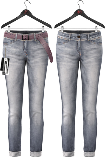 Maitreya * Washed Out * Slim BF Jeans & Belt