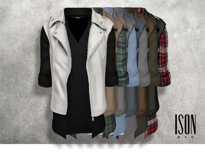 ISON MAN - leather biker vest (all colors)