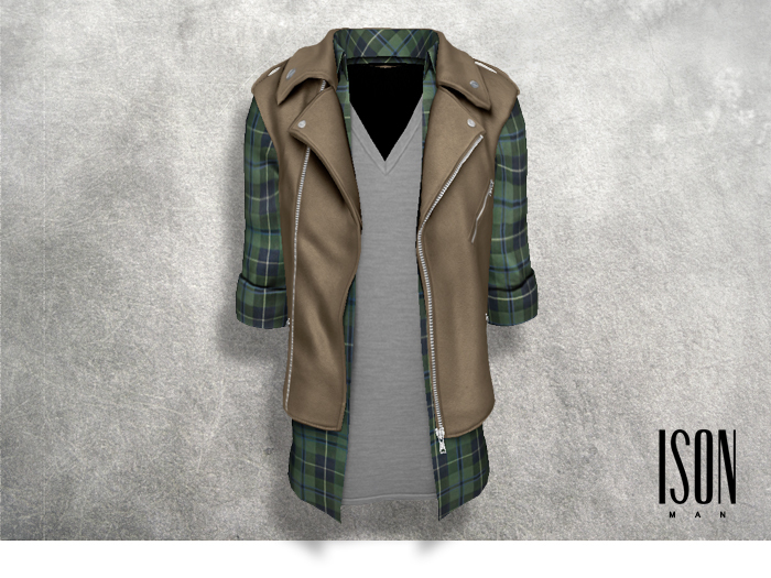 ISON MAN - leather biker vest (tan)