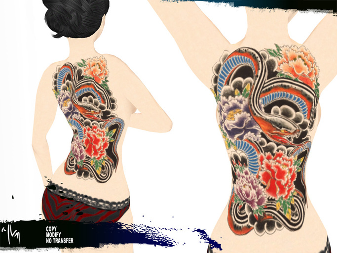 -AVM- Tattoo : Snake Back Tattoo - TCC1-8