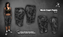 [HR]Mesh Capri Pants BW (boxed)
