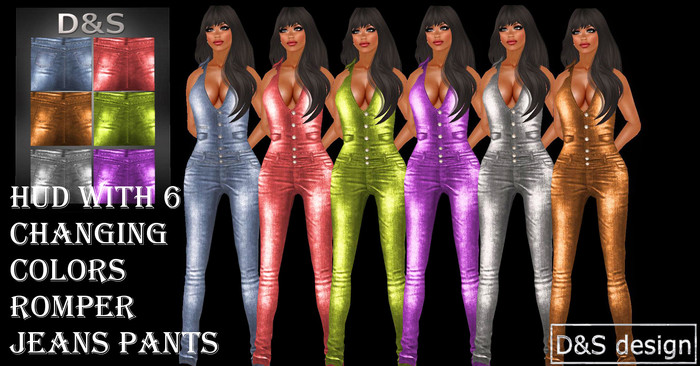 D&S design  HUD WITH 6 CHANGING TEXTURES  ROMPER JEANS  PANTS