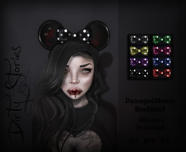 .DirtyStories. DamagedMouse Headband