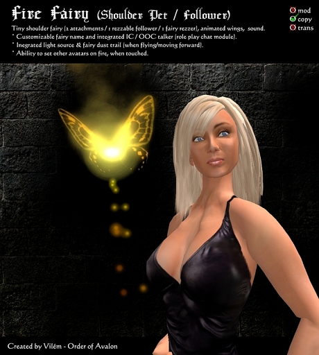 Fire Fairy - Shoulder Pet / Follower