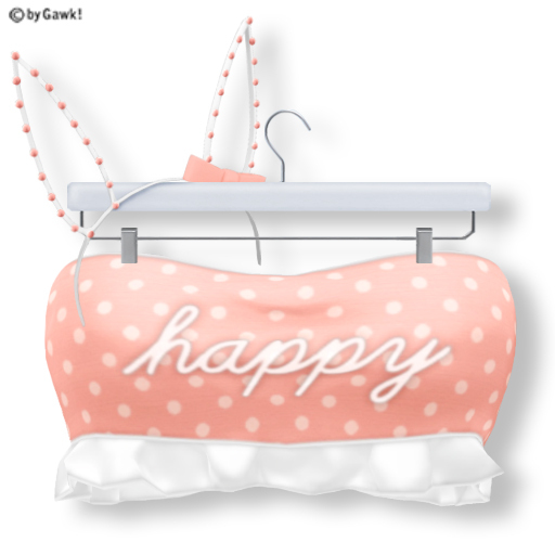 Gawk! Salmon Ruffled Mini Top (Mesh)