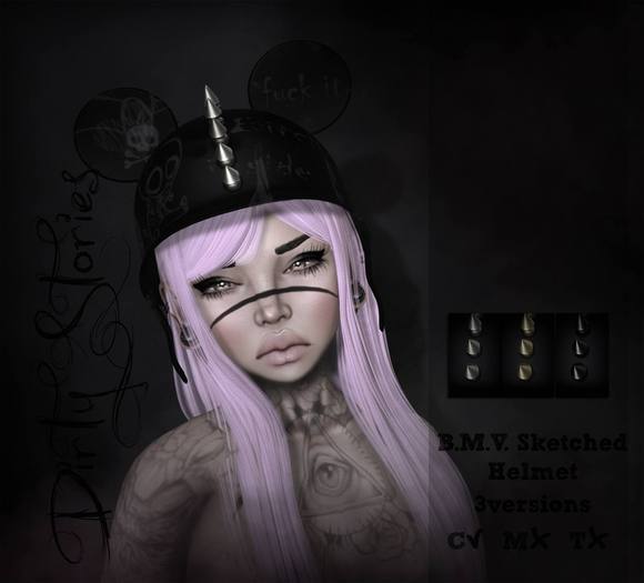 .DirtyStories. B.M.V. Scetched Helmet