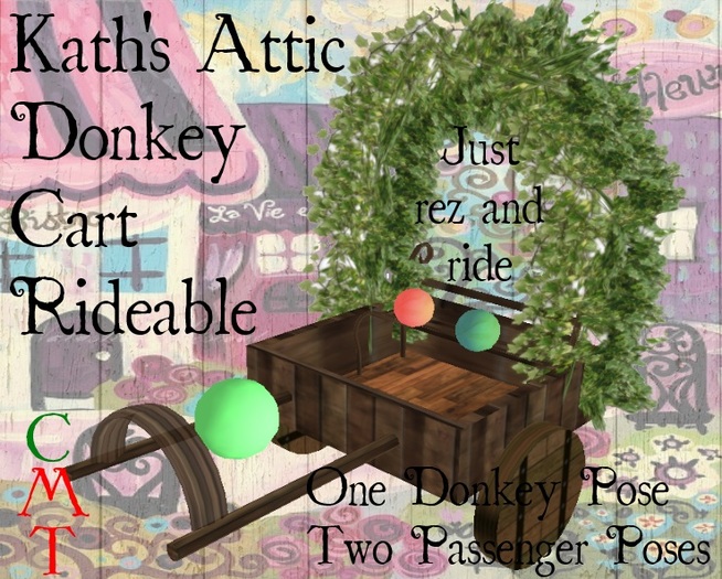 Kath's Attic-Donkey Cart -Rideable
