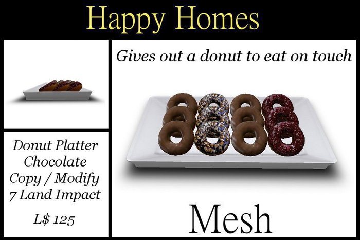 H.Homes ~ Mesh Donut Platter ~ Chocolate