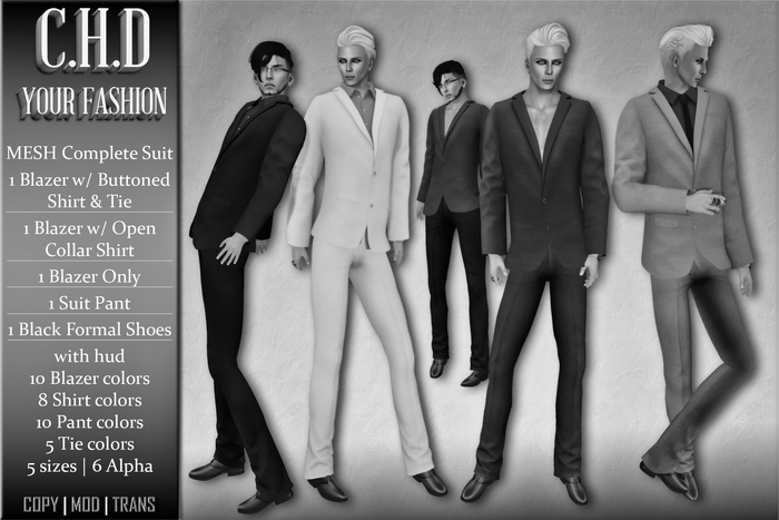 Demo [C.H.D] Mens MESH Complete Suit