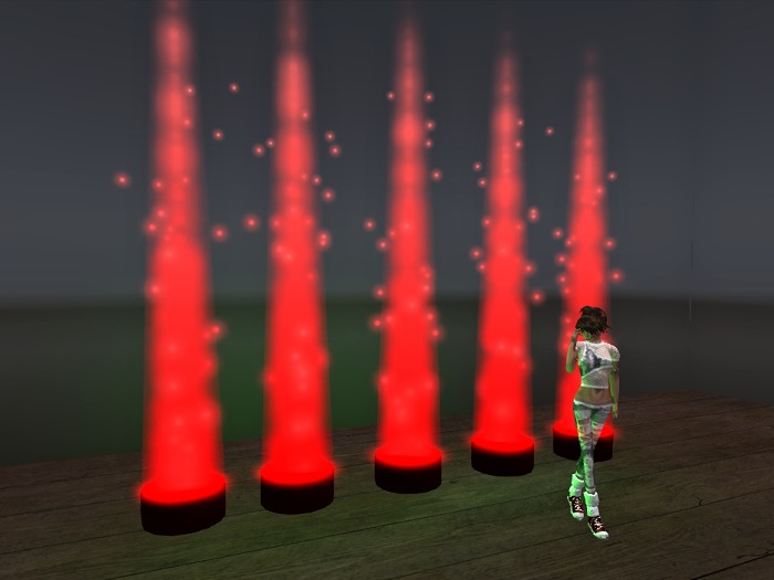 colored particles fountain COLOR