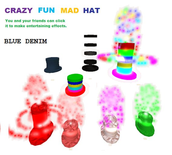 Crazy Fun Mad Hat (Blue Denim)