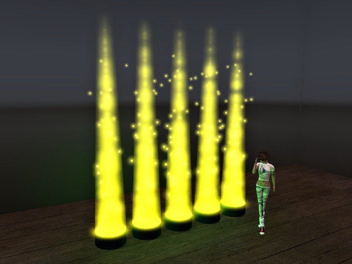 colored particles fountain COLOR