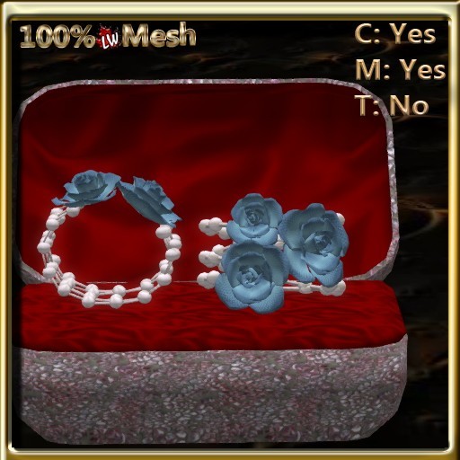 LW_3 Rose Bracelet Left Right Light Blue Pattern