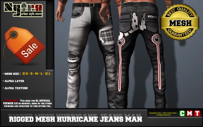 $$ - NyTrO - $$ DEMO RIGGED MESH OMG Loose Pant UNISEX Urban Style NEW 2013....!!!! (Box)