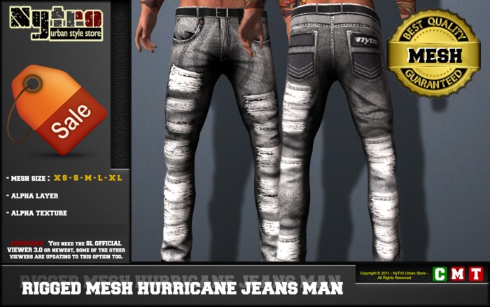 $$ - NyTrO - $$ DEMO RIGGED MESH OMG Loose Pant UNISEX Urban Style NEW 2013....!!!! (Box)