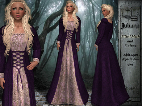 Second Life Marketplace - DE Designs - Juliana - Purple