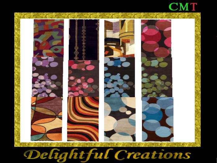 Modern Abstract Rugs 3, 12 styles - Sculpted