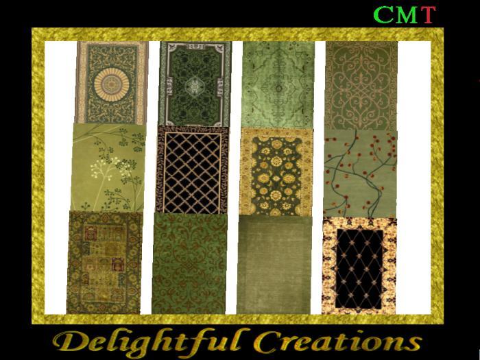 Green Rugs 2, 12 styles - Sculpted