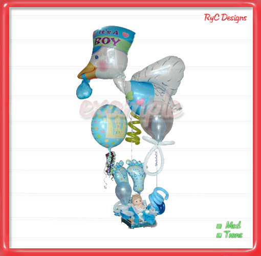 Its a boy globos Ciguena / balloons Dollarbie