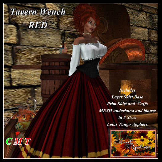 *SA* Tavern Wench Black with Lolas and PhatAzz Appliers  (BAG)