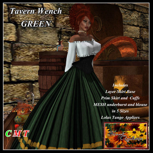 *SA* Tavern Wench Black with Lolas and PhatAzz Appliers  (BAG)