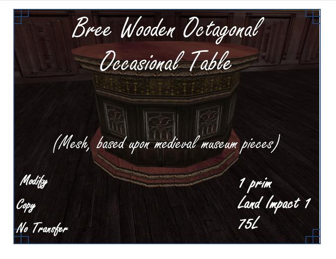 Bree Wooden Octagonal shape table