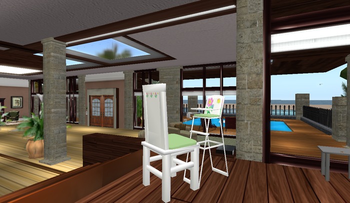 BABY HIGH CHAIR - GREEN - ANIMATED