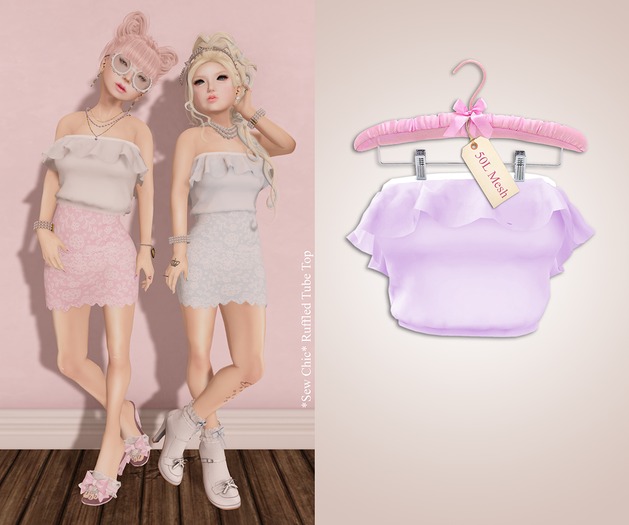 *SC* Purple Ruffled Tube Top