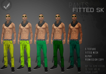 " Pants Gui " -Skinny- TURQUOISE