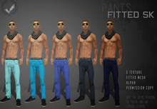 " Pants Gui " -Skinny- TURQUOISE