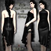 ~Black Arts~ Odile Mesh Dress Satin Black