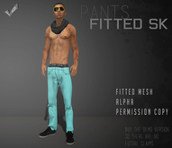 " Pants Gui " -Skinny- TURQUOISE