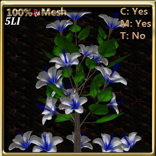 LW_ Hibiscus Tree Mesh White Blue