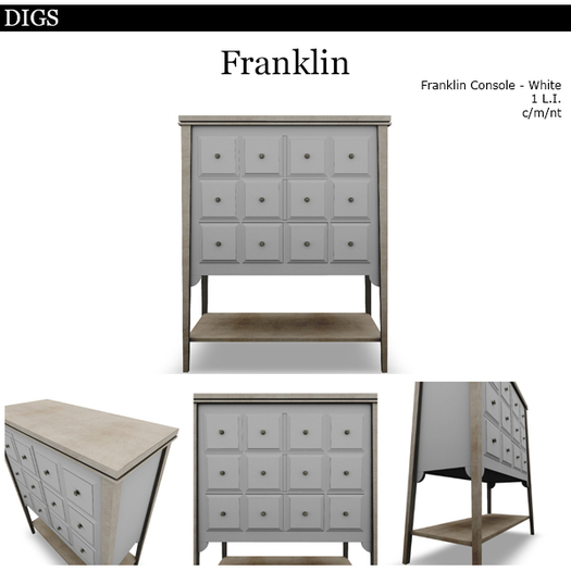 DIGS - Franklin Console - White [MESH]