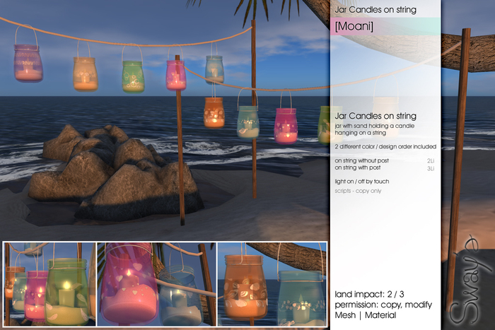 Sway's [Moani] Jar Candles on string