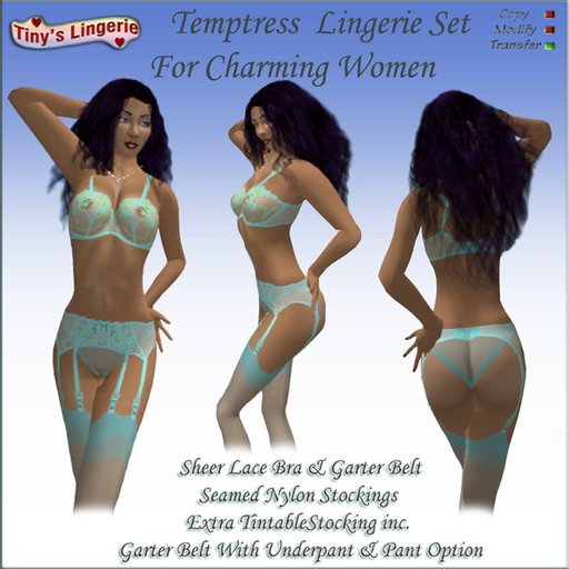Mimi Lingerie Set, LightBlue