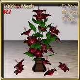 LW_ Hibiscus Tree in Vase Red