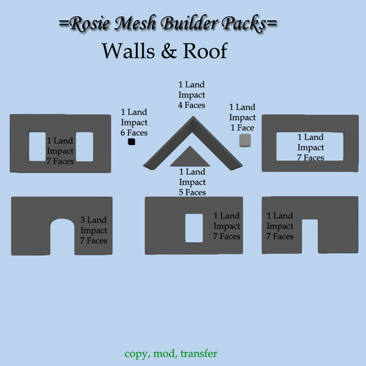 =Rosie Mesh Builder Packs= Walls & Roof