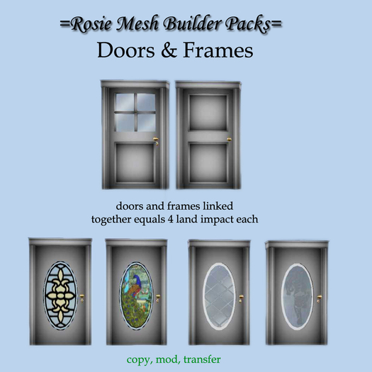 =Rosie Mesh Builder Packs= Doors & Frame